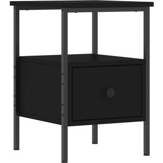 sengebord 34x36x50 cm konstrueret træ sort