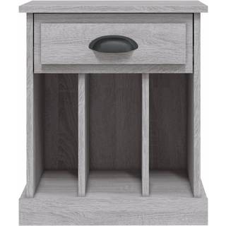 sengeborde 2 stk. 43x36x50 cm grå sonoma-eg