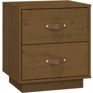 Sengeborde 40X34X45 Cm Massivt Fyrretræ - 1 / honningfarvet