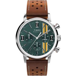 TIMEX Marlin Chronograph Stripe med brun læderrem