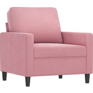 sofasæt 4 dele velour lyserød