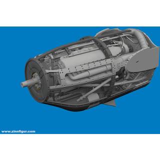 P-38F/G right engine PRINT  TAMIYA