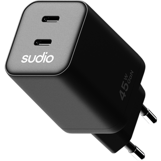 Sudio P2 Vægoplader 45W 2 x USB-C Sort