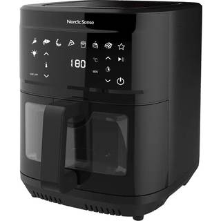 Airfryer 2000 watt fra Nordic Sense - Sort farve - Polypropylen