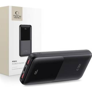 Tech-Protect Powerbank 10000mAh – Hurtig opladning med 22.5W - Sort