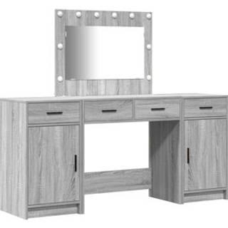 Klædeskab med skuffe 3 pcs Grå 40 x 41 x 75 cm Konstrueret træ