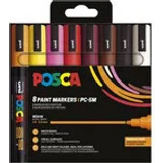POSCA marker sæt PC-5M 8 ass. Warm colors