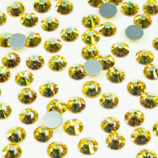 Sunshine Golden Nail Rhinestones 1440pcs SS20 Bulk Metallic Sunshine Nail Art Round Crystal