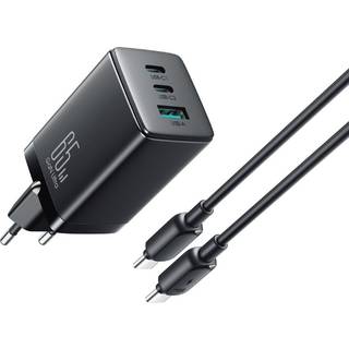 NEXTBATT Hurtigoplader 65W GaN Ultra, med USB-C kabel, 100W - Sort