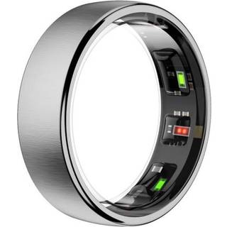 Smart ring str. 13 med søvn- og pulsmåling - Sølv