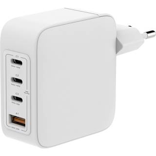 Dacota Platinum GaN hurtigoplader 140 W 4 port, hvid ➞ På lager - klar til levering og afhentning