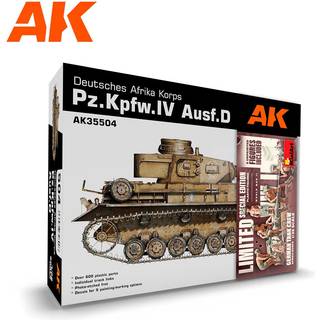 PZ.KPFW.IV AUSF.D AFRIKA KORPS +5 FIGURES GERMAN TANK CREW AFRIKA KORPS 1/35