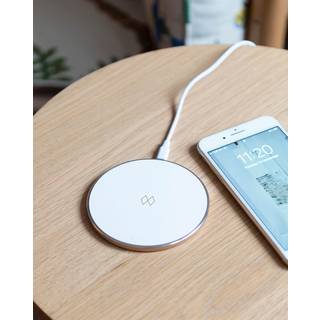 Unifier, trådløs oplader, hvid og rose gold • UMAGE