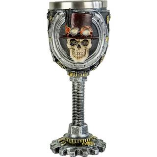 Totenkopf Steampunk Kelch 19cm