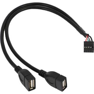 30 cm 10-benet bundkort hun-USB 2.0-kabel (10-benet/2AM)