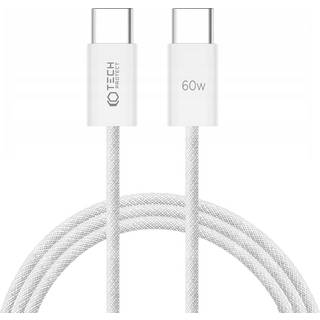 Tech-Protect Ultraboost Classic USB-C til USB-C Kabel 60W/3A 2m - Hvid