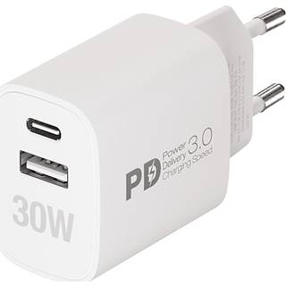 Vivanco oplader 30 W - hvid (På lager i varehus)