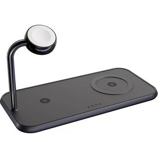 ZENS Dual+Watch Aluminium Magnetic Wireless Charger Black