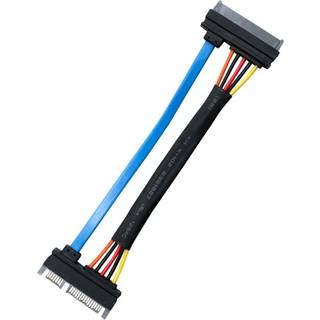 Eletra SATA 7+15P 15Cm Forlængerkabel Fladt, blå