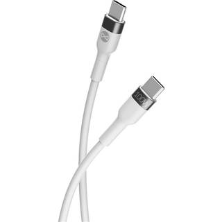 Forever Flexible USB-C til USB-C opladerlabel 100W - 2m - Hvid