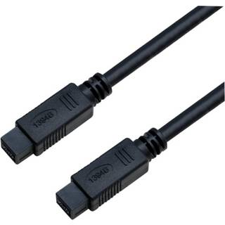 Eletra IEEE 1394B 9P M 5M kabel, sort ➞ På lager - klar til levering