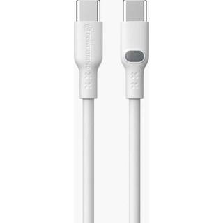 Powertrend Ladekabel USB-C til USB-C, 1m, hvid