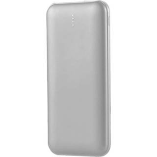 10,000mAh Powerbank - 2A, 30cm, Type C Kabel, Sølv