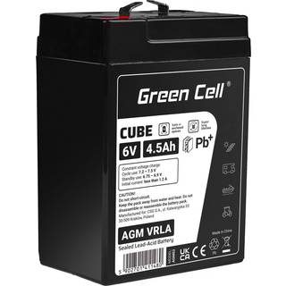 Green Cell CUBE AGM IP54 6V 4Ah Gelbatteri til Scootere & Båd