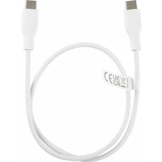 Deltaco 60W USB-C til USB-C Ladekabel - Hvid - 0.5 m