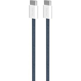 Flettet Puro USB-C Kabel – 1.5m, 60W Power Delivery, 480Mbps - Mørkeblå