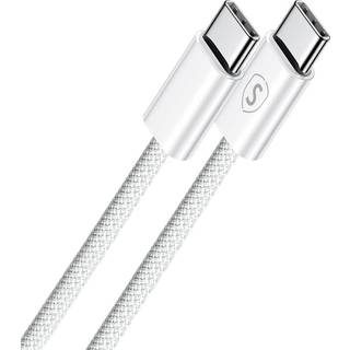 SiGN USB-C til USB-C kabel, 60W/3A, 2m - Hvid