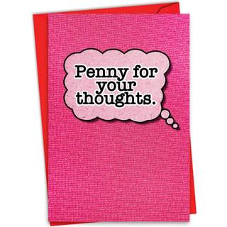 Nobleworks - Funny Card til Valentines Day - Naughty Adult Humor Valentine Love Notecard med konvolut (1 kort) - Penny til dine tanker 2153