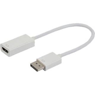 Prokord Hdmi Adapter 0.2m. Displayport Hdmi Hvid