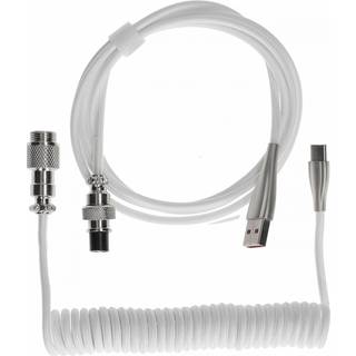 MaxCustom Coiled Cable USB-C - Hvid