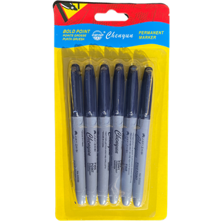 Permanent marker sort 6-pak