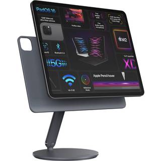 Lululook Magnetic iPad Stand for iPad Air 11 M2/iPad Pro 11 iPad360 Roterende aluminiumslegeringstablet til skrivebord Foldbar montering iPad Hol