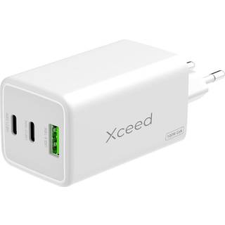 Xceed 100W GaN Multifunktionel Vægoplader - 2 x USB-C - 1 x USB-A - Hvid