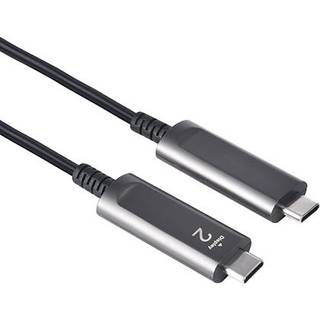 NÖRDIC 15m Active AOC Fiberkabel USB 3.1 Gen2 Type C til Type C 4K 60Hz 10Gbps PD60W