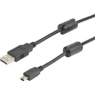 Prokord Usb-kabel 2m. Usb A Mini-usb B Sort