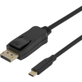 Deltaco USB-C - DisplayPort-kabel, tovejs, 8K 7680x4320@60Hz, 2m
