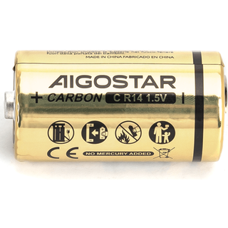 2 stk. D batteri - R14C, 1,5V
