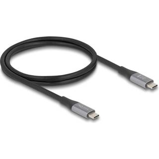 Delock USB 40 Gbps USB-C til PD 3.1 240 W E-Marker, 1m - Grå metal