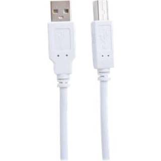 Prokord Usb-kabel 5m. Usb A Usb B Hvid