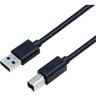 Eletra USB 2.0 Am - BM 2M-kabel, sort ➞ På lager - klar til levering