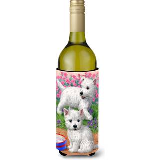 """"Carolines Treasures Westie Pups Vinflaske Koozie Hugger 750 ml Multicolor""""