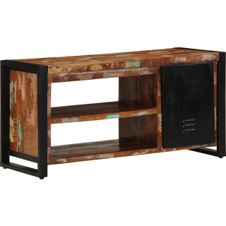 Skobænk Flerfarvet 100 x 40 x 50 cm Massivt genbrugstræ