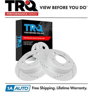 TRQ Rear Performance Brake Rotor Boret Slidset Par S?t til Elantra/Elantra Coupe/Elantra GT/Forte/Forte Koup / Forte5 / Soul/Veloster