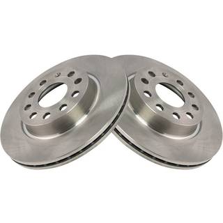 TRQ Front Brake Rotors Set Vent Compatible med 2011 Audi A3 Quattro 2013 Volkswagen GTI 2011-2018 Jetta