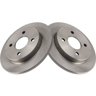 TRQ bageste bremseotorer sætter solid kompatibel med 2000-2007 Ford Focus