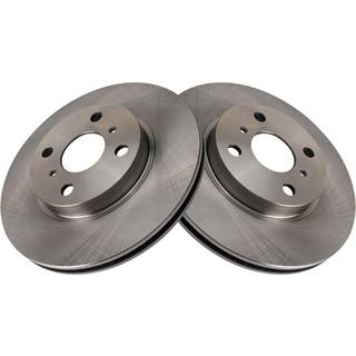TRQ Front Brake Rotors Set Vent Compatible med 2001-2005 Toyota Echo 2000-2005 MR2 Spyder
